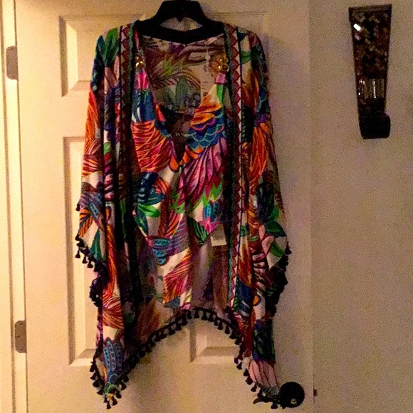 TRINA TURK PARADISE PLUME PLUNGE BATHING SUIT